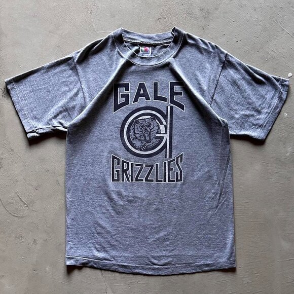 vintage 90s single stitch "gale grizzlies" varsity grey tee - Picture 1 of 4